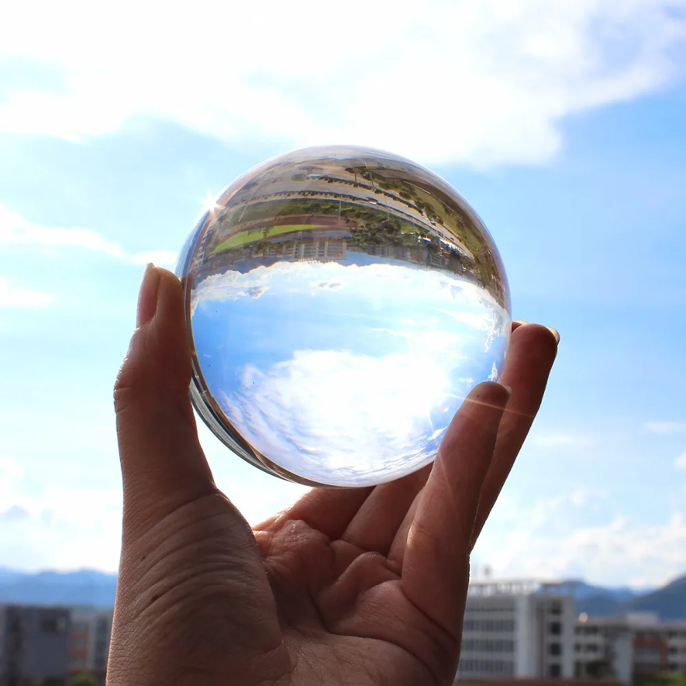 C H Crystal Clear Crystal Ball Glass Decorative Ball 3 1 5