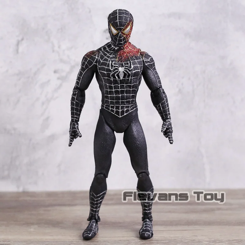 Marvel Super Hero Spiderman Black Suit Ver.Black Spider Man PVC Action ...