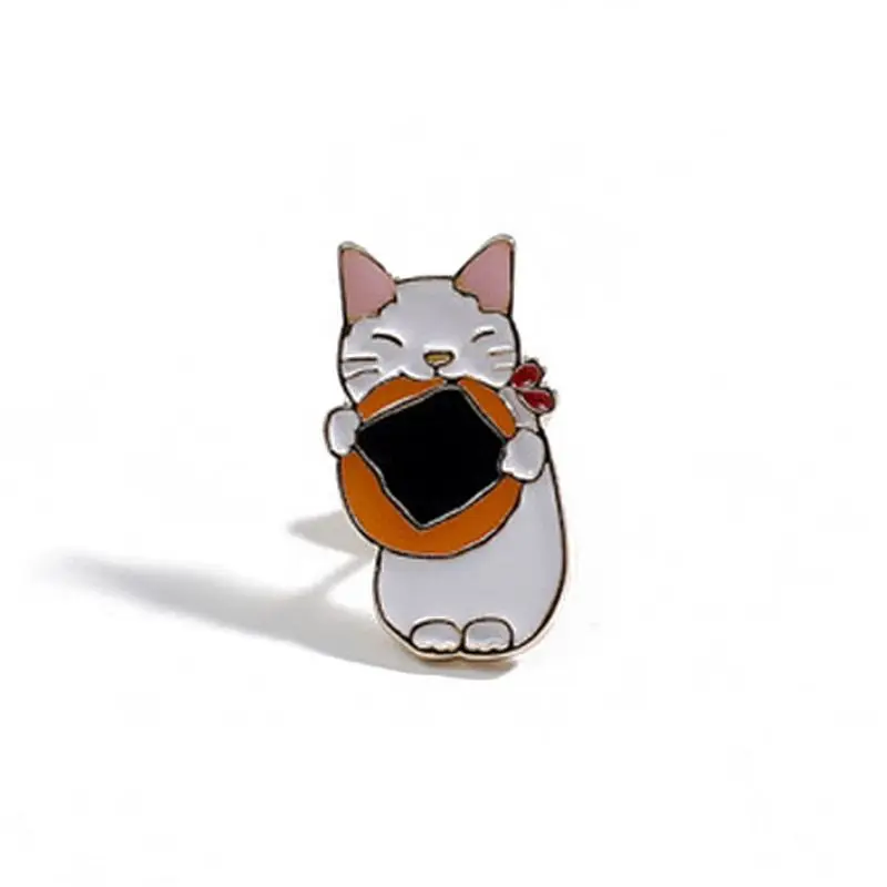Креативные супер милые броши-кошки животное кролик эмаль нагрудные булавки одежда значок - Окраска металла: 8