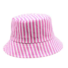 Летняя Панама для женщин Мужская Панама в полоску двухсторонняя шляпа для рыбалки Женская Повседневная шляпа от солнца черная хип хоп ведро
