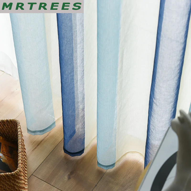 

Striped Sheer Window Curtains for Living Room Kitchen Modern Tulle Curtains for The Bedroom Window Voile Curtain Fabric Drapes