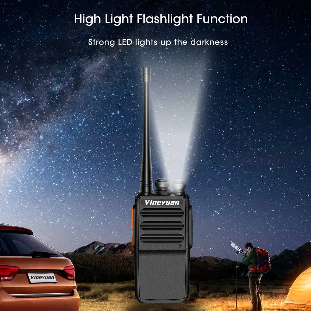 Vineyuan Walkie Talkie J-C5 Plus 5 Вт UHF 400-470 МГц двухстороннее радио портативный 16CH FM приемопередатчик CB радио домофон