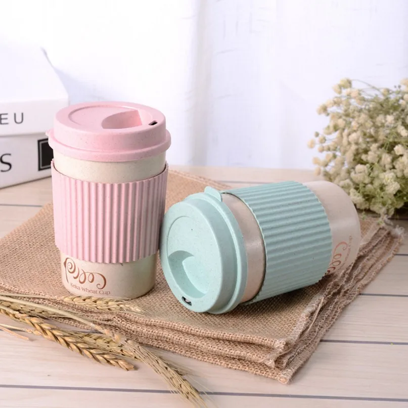 

350ML Creative green wheat fiber mug wheat incense cup coffee cup