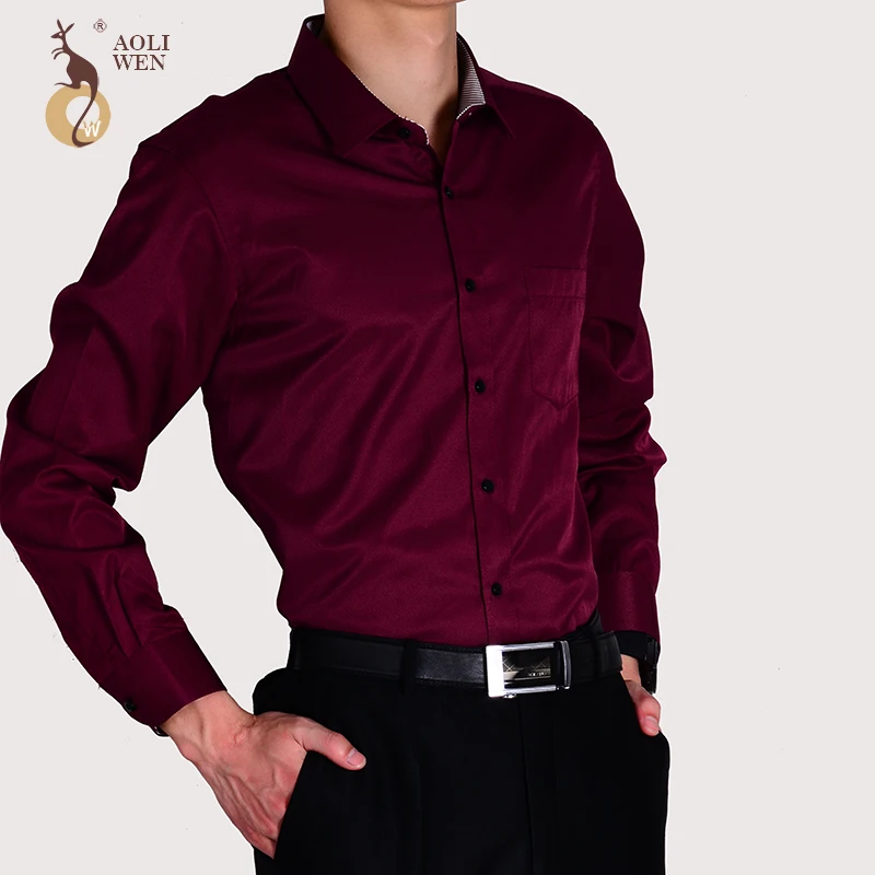 camisas de vestir hombre color vino