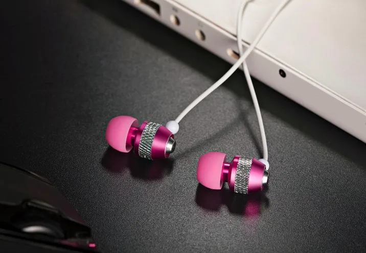 Wallytech WEA-081 METAL earphone PINK