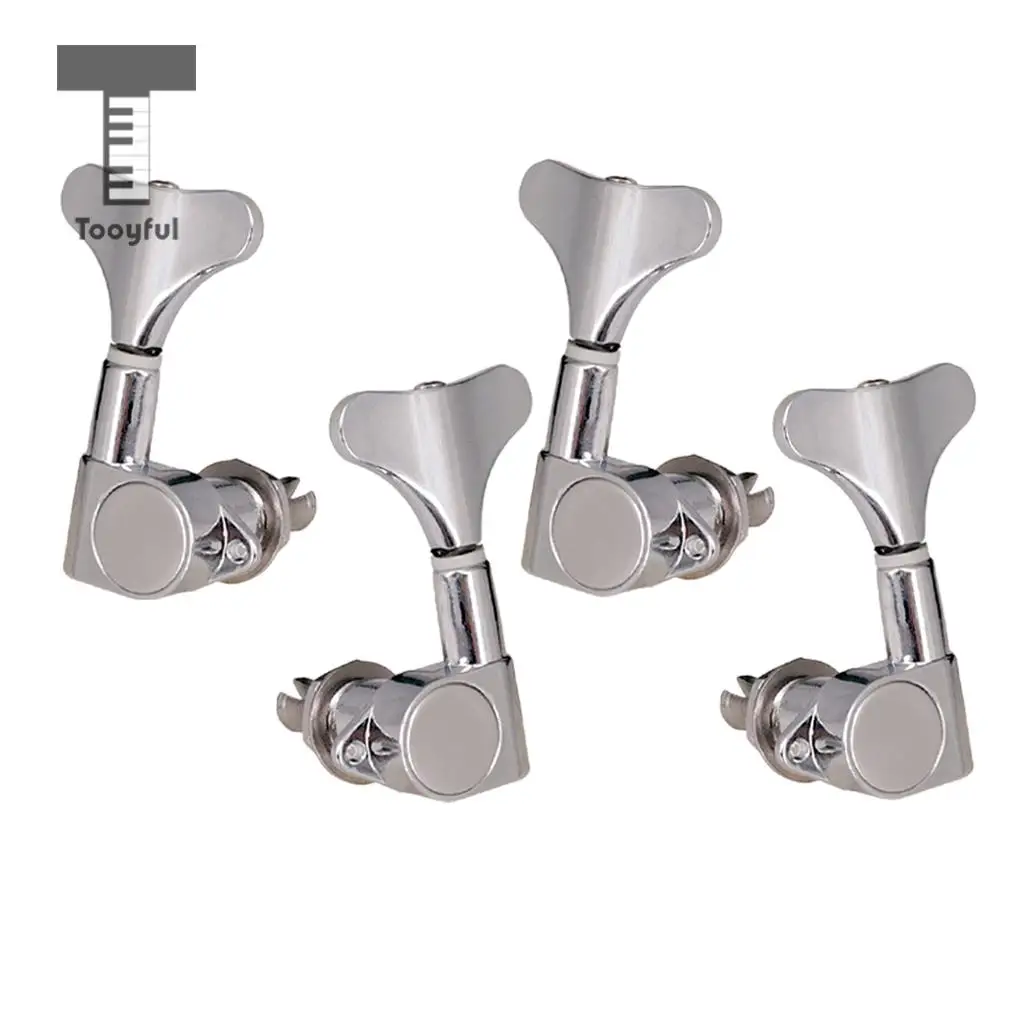 Tooyful Electric Bass String Tuning Peg Tuner Sealed Fish Tail Button for 4/5/6 String Bass