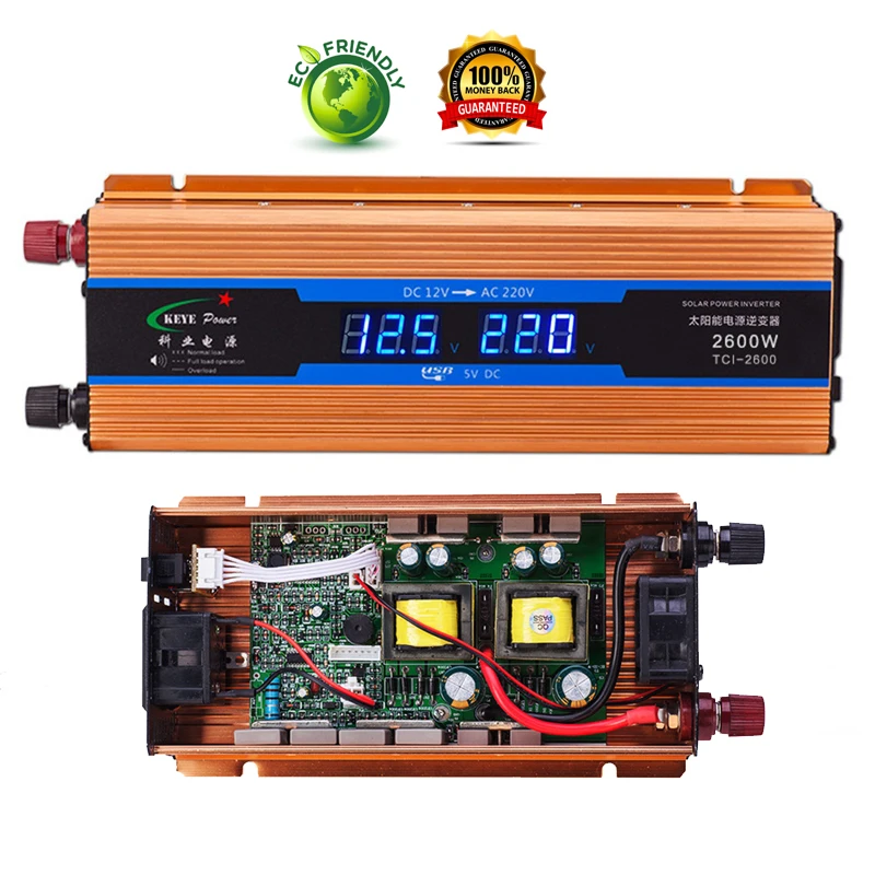 Professional 2600W Car Inverter DC 12 V to AC 220 V Power Inverter