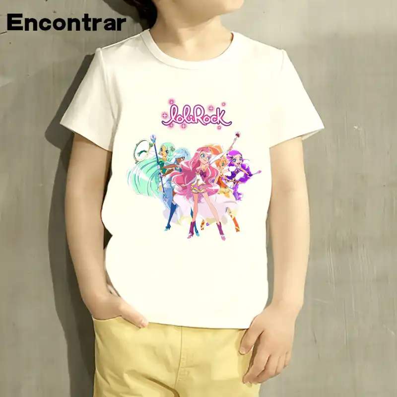 男の赤ちゃん 女の子lolirock魔法少女漫画のデザインtシャツ子供カジュアル半袖トップス子供かわいいtシャツ Hkp5142 T Shirts Aliexpress