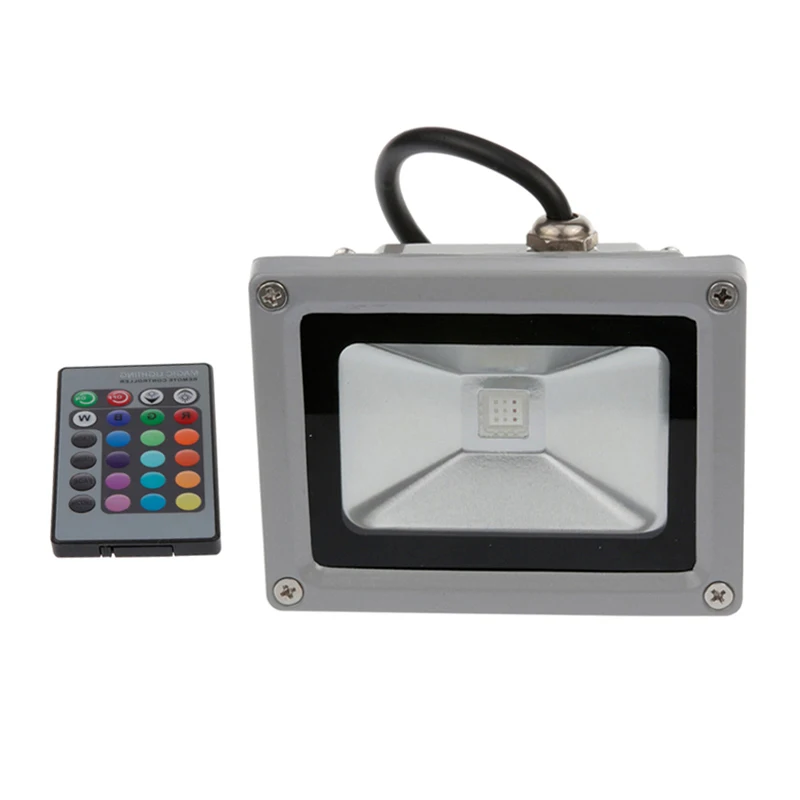 

2pcs/lot 10W RGB Warm White LED Floodlight Remote Control Multi-Color Changes Outdoor IP65 LED Reflector