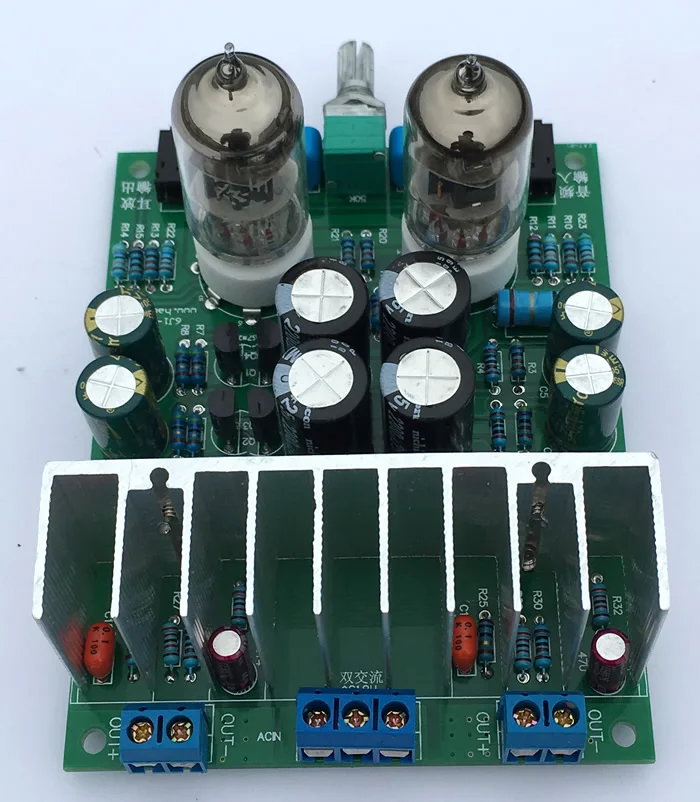 HIFI 6J1 tube amplifier board Headphones amplifier LM1875T 30W power amplifier