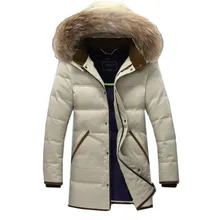 2016 Men’s thick Down Overcoat parka Winter Jacket Men 90% White Duck Down Long Jackets Keep Warm Coat