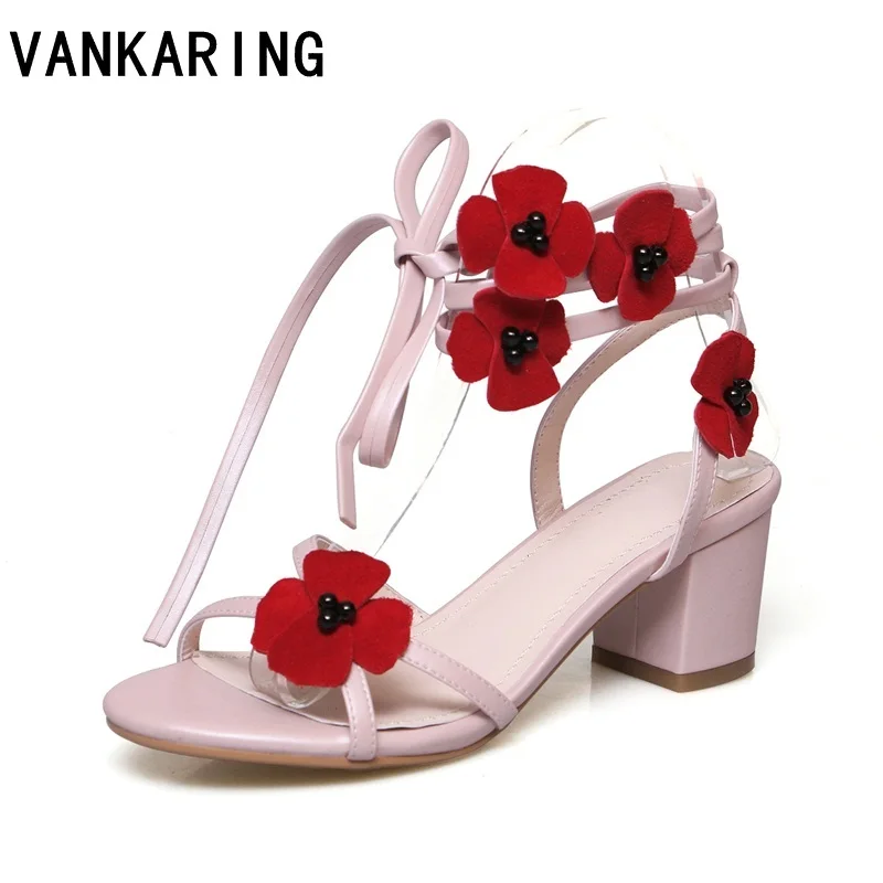 

Bohemia style microfiber leather flower summer gladiator sandals shoes woman high heels sexy open toe ladies wedding party shoes