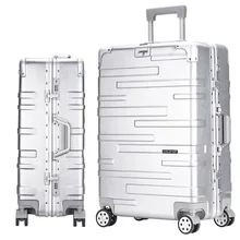 Мода алюминиевая рама Роллинг багажа Мужчины Путешествия Классическая чемодан женщины универсальный колесо бренда чемодан на колесиках для поездки