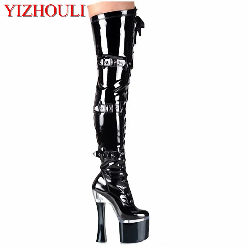 18cm high heeled shoes thick heel front 