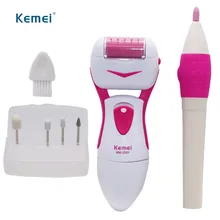 Kemei отшелушивающий кожу для удаления Электрический скраб пятки кутикулы Уход Инструмент Педикюр