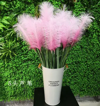 

2019 new arrival Big Reed bouquet Simulated Plant Garment Shop Display Props Green Planting Home Living Room Floor bulrush
