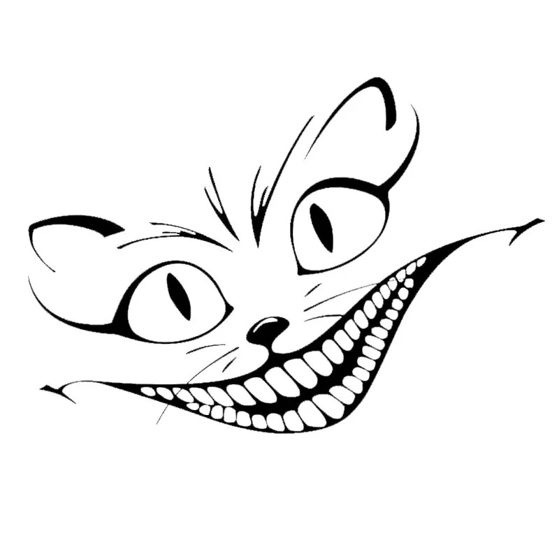 Download 15*10.4CM Alice in Wonderland Smile Cheshire Cat Vinyl ...