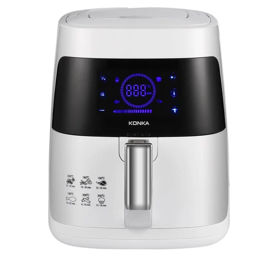 Микрокомпьютер интеллектуальное управление KONKA KGKZ-2501 110V 2.5L бездымный Электрический поворотный гриль фритюрница прибор для нарезки фри антипригарный фритюрница
