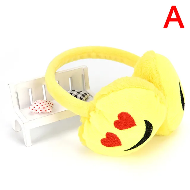 Winter Plush Kawaii Adjustable Earlap Emoticon Ear Warmer For Female