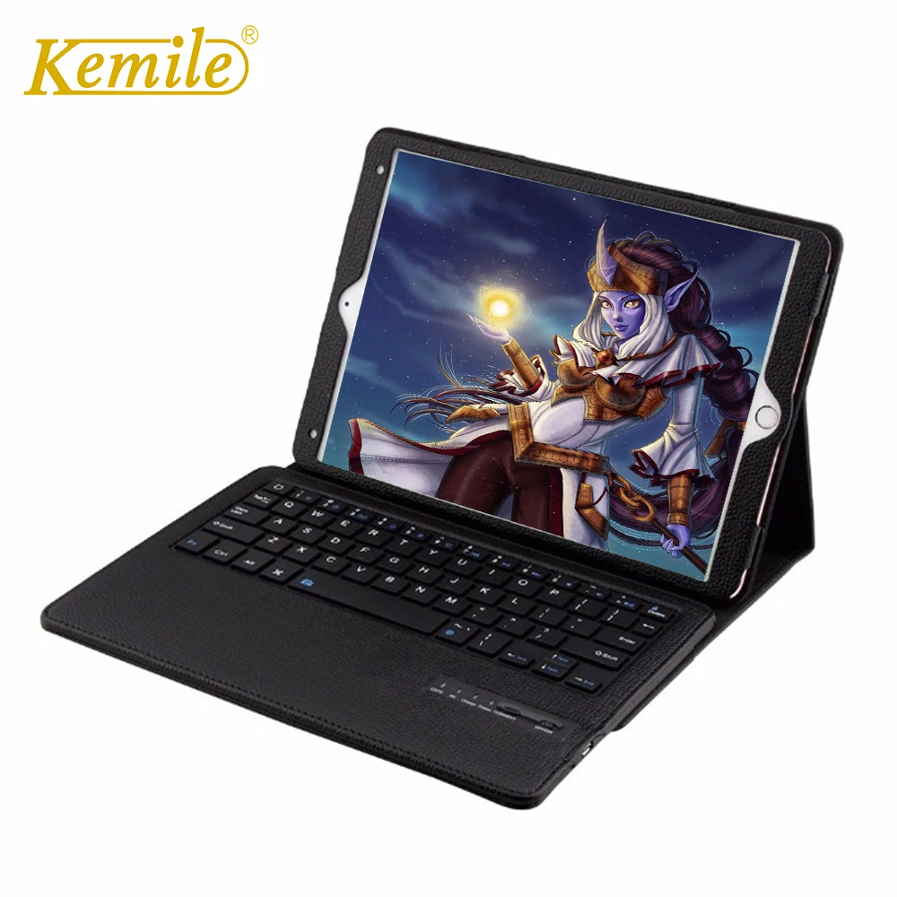 Kemile Съемный беспроводной Bluetooth клавиатура для iPad Pro 10 5 дюймов PU кожаный чехол 2017