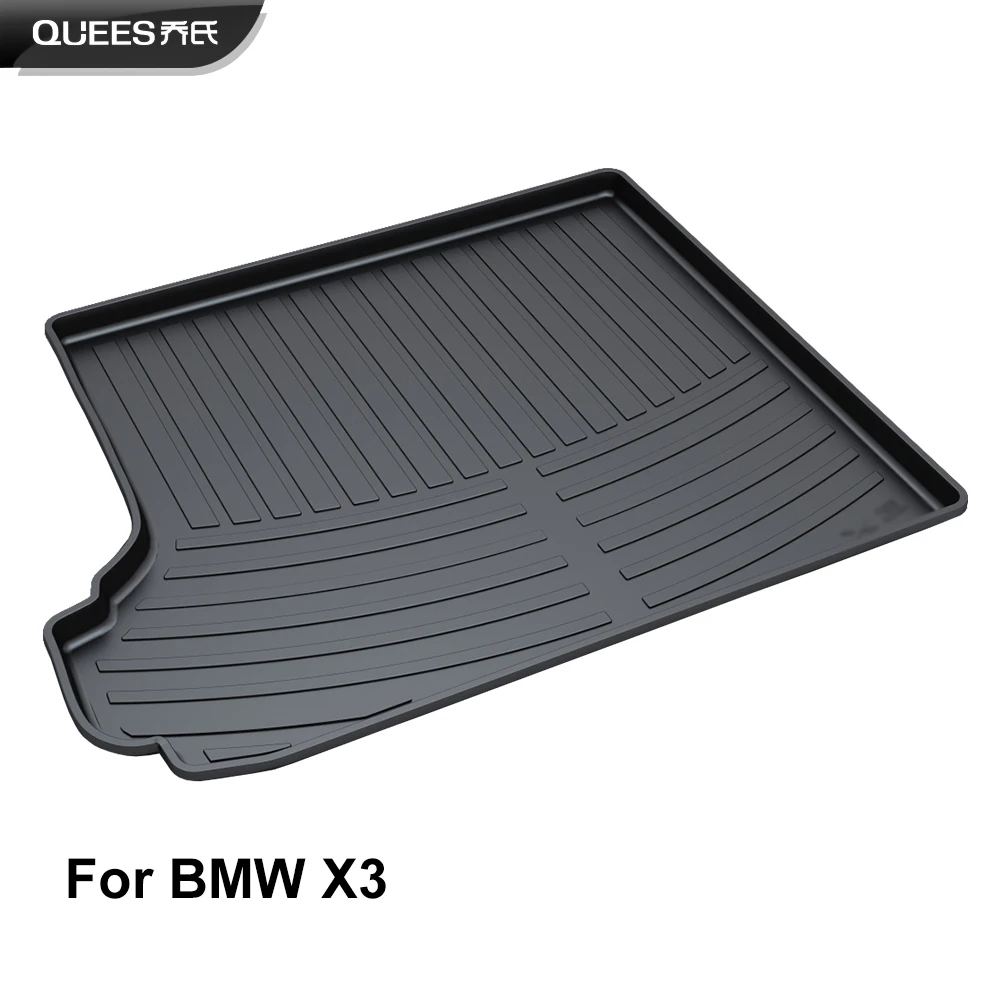 

QUEES Custom Fit Cargo Liner Boot Tray Trunk Floor Mat for BMW X3 E83 F25 from 2004 to 2017