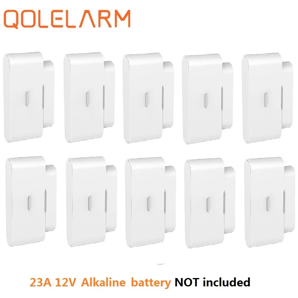 Qolelarm 4/10 шт. каждой партии AliExpress оконная сигнализация беспроводной 433 МГц свяжитесь магнитный дверной датчик сигнализации дома - Цвет: 10 pcs(no battery)