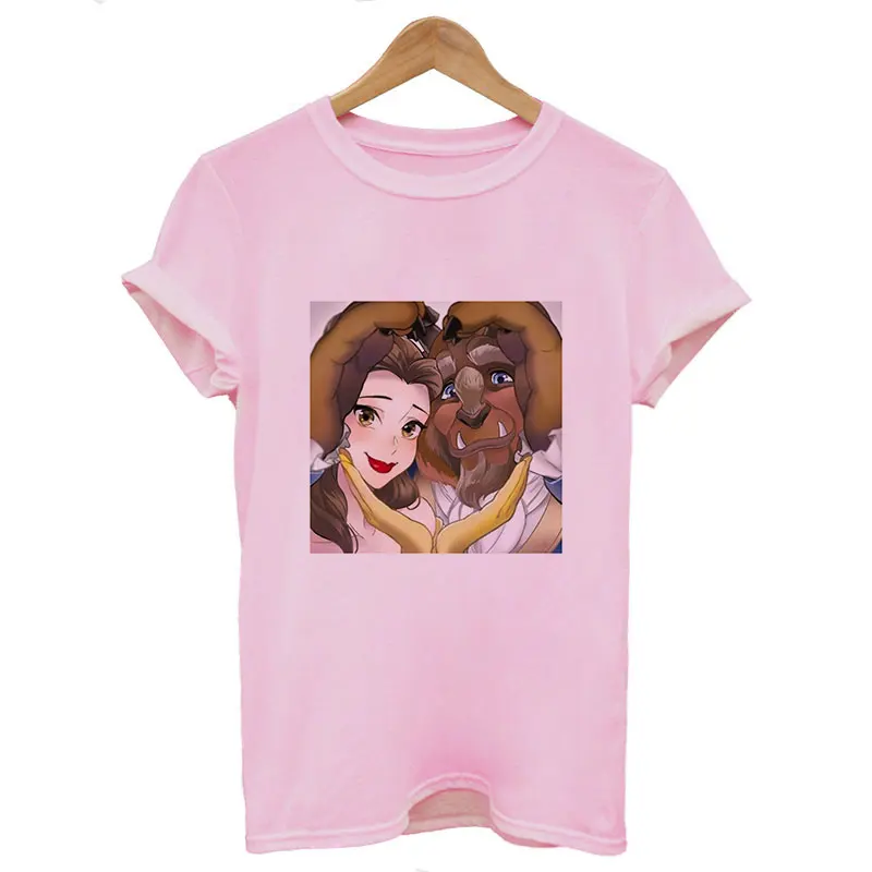 Женская одежда Новая летняя тонкая футболка женская мода принцесса уличная одежда для отдыха с круглым вырезом забавная Женская футболка Топы