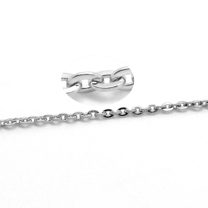 

2019 New Stainless Steel Chains Necklace 10M Silver Tone Cable Link-Soldered Cross Chains For DIY Women & Men Jewelry 2x1.5mm