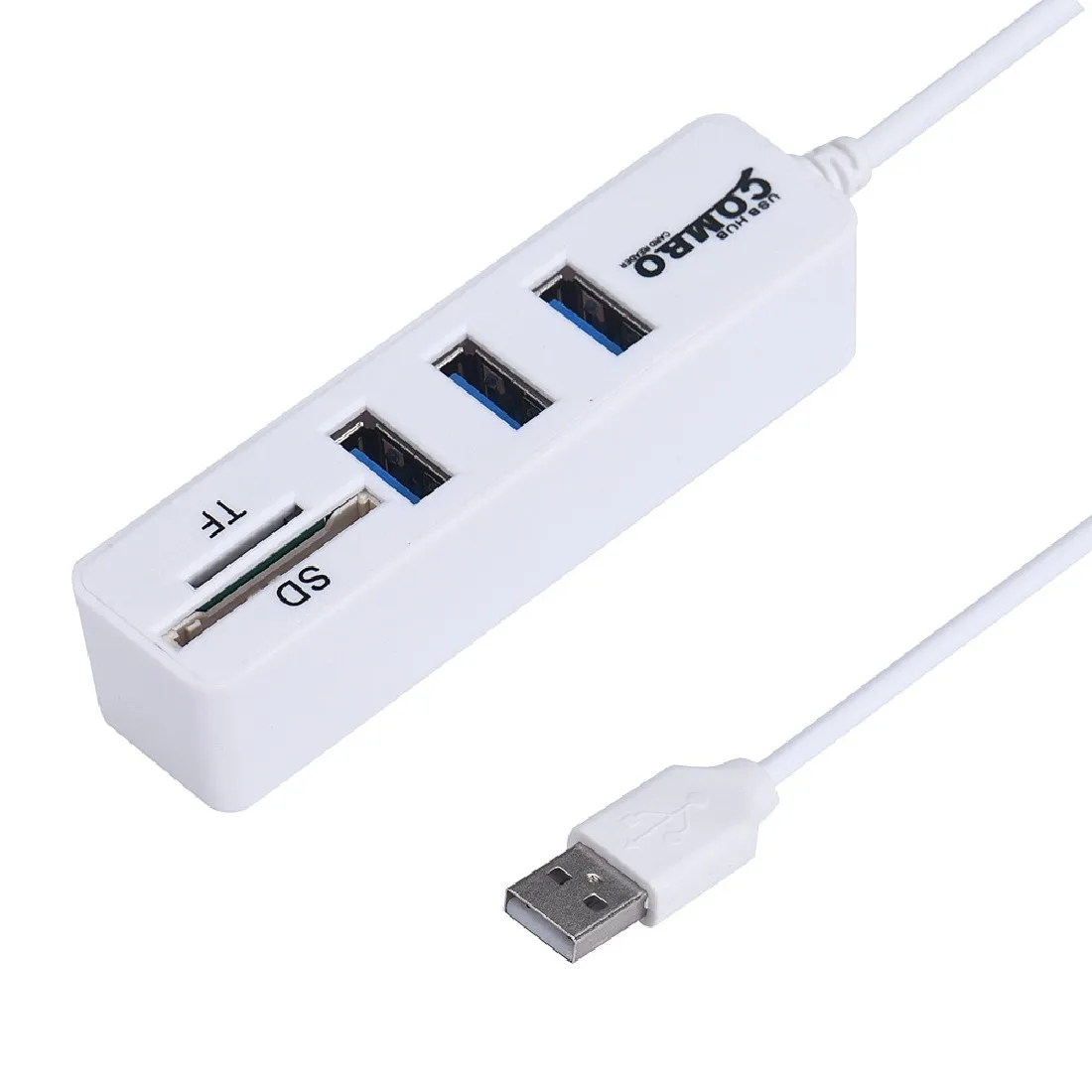 3 Port Micro USB Hub 2.0 Multi usb Ports Combo SD/TF Card Reader Hub