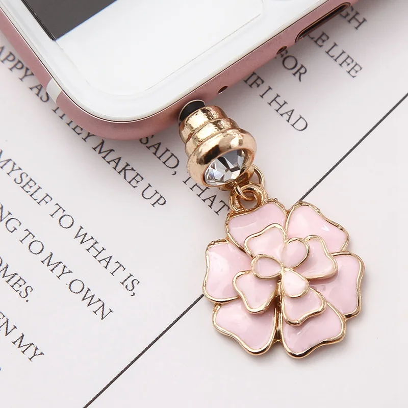 3.5mm Earphone Dustproof Plugs for iPhone Rhinestone Flower Headphones Anti Dust Plug Mobile Phone All Cell Phones Accessories 3.5mm Earphone Dustproof Plugs for iPhone Rhinestone Flower Headphones Anti Dust Plug Mobile Phone All Cell Phones Accessories