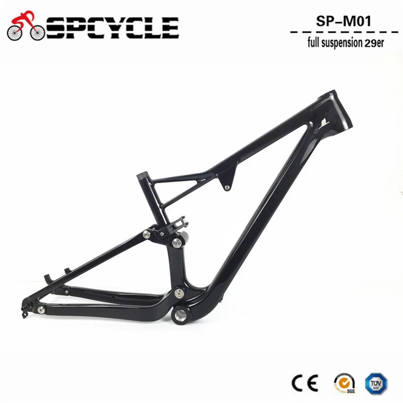 

Spcycle 27.5er 29er Carbon Full Suspension Frame 148*12mm Boost MTB Mountain Bike Carbon Frame BB92 System 190*50mm Rear shock