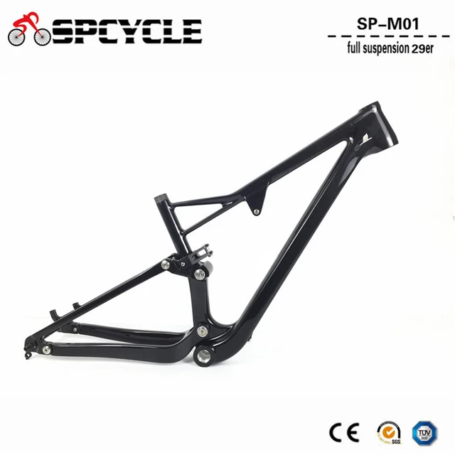 Best Price Spcycle 29er Full Suspension Carbon Mountain Bike Frame Disc Brake Carbon MTB Bicycle Frameset in Shock 165*38mm travel BSA BB Best Price Spcycle 29er Full Suspension Carbon Mountain Bike Frame Disc Brake Carbon MTB Bicycle Frameset in Shock 165*38mm travel BSA BB