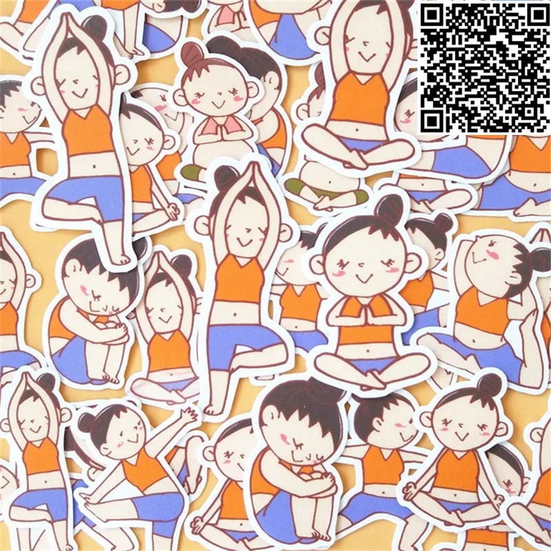 

40 pcs Mixed Fitness Yoga Stickers Graffiti Sticker for Kid DIY Skateboard Laptop Phone Car Bicycle/Decorative scrapbooking