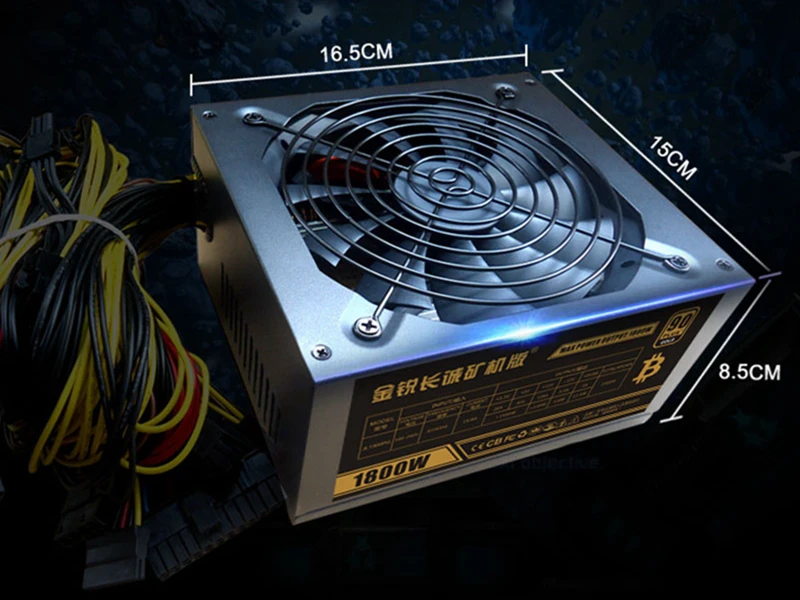 PC Miner Case Power Supply 1800W Computer Mining Rig Ethereum Monero Bitcoin Server Rack PSU For RX 470 480 570 GTX 1060 6 GPU