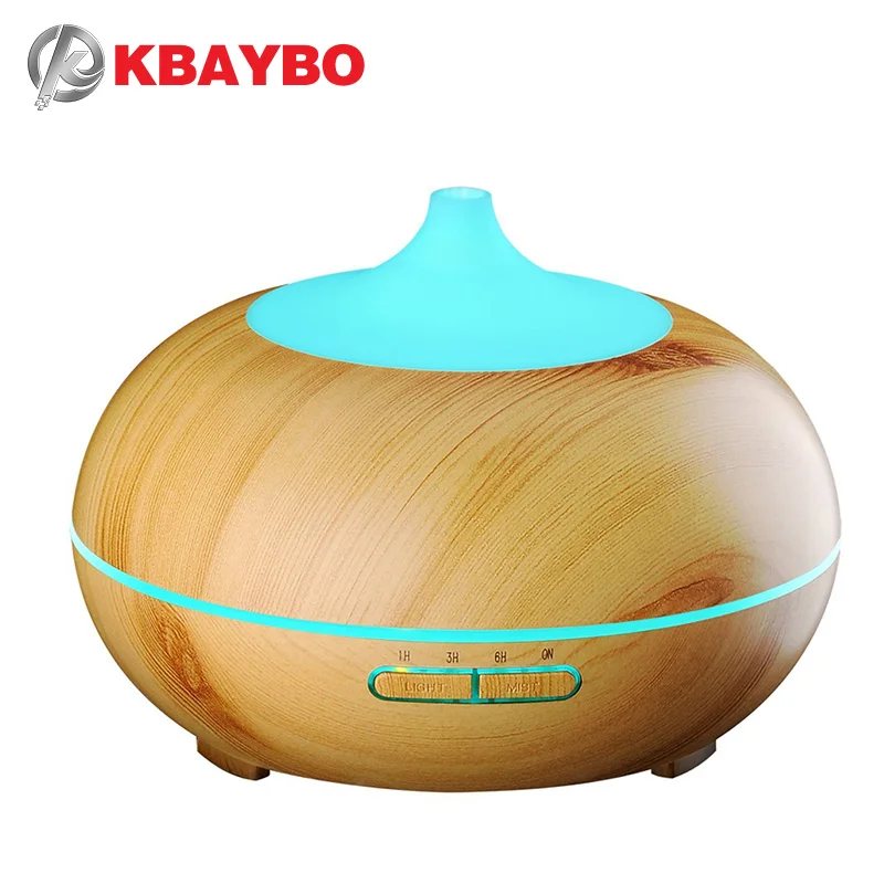 300ml Aroma Essential Oil Diffuser Wood Grain Ultrasonic Cool Mist Humidifier For Office Home Bedroom Living