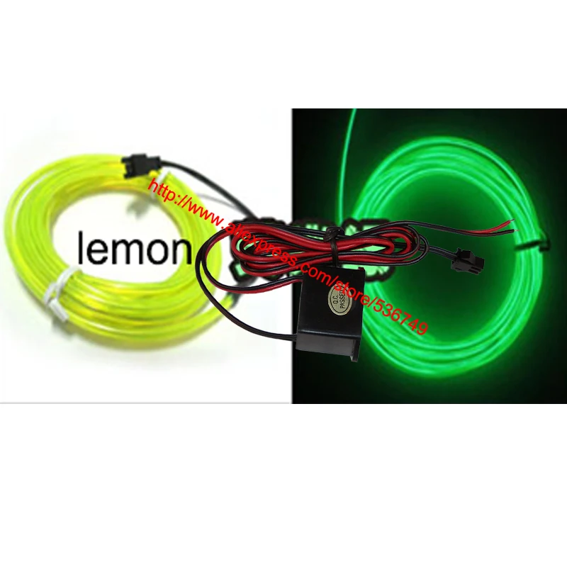 Buy 5M Lemon Kits Flexible Led Neon Light Glow EL Wire