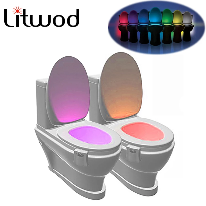 

Z40 Smart PIR Motion Sensor Toilet Seat Night Light 8 Colors Waterproof Backlight For Toilet Bowl LED Lamp WC Toilet Light