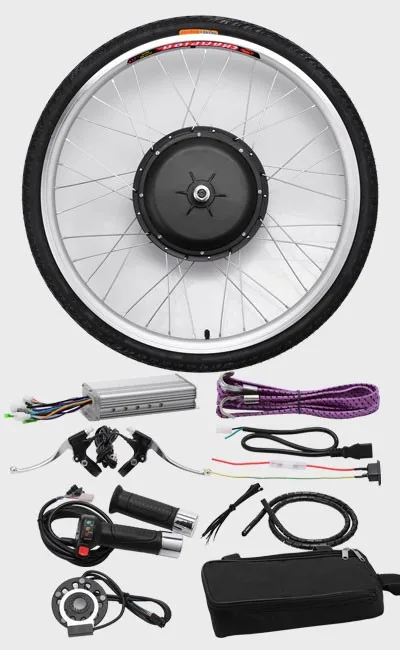 Best free shipping electric bike 48v 1000w e-bike conversion kits with front wheel 3