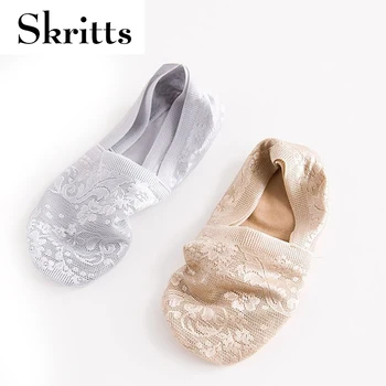 

Skritts 3Pair Woman Socks Women Slippers Summer Spring Lace Flower Boat Socks Low Cut Nonslip Silica Gel No Show Invisible Socks