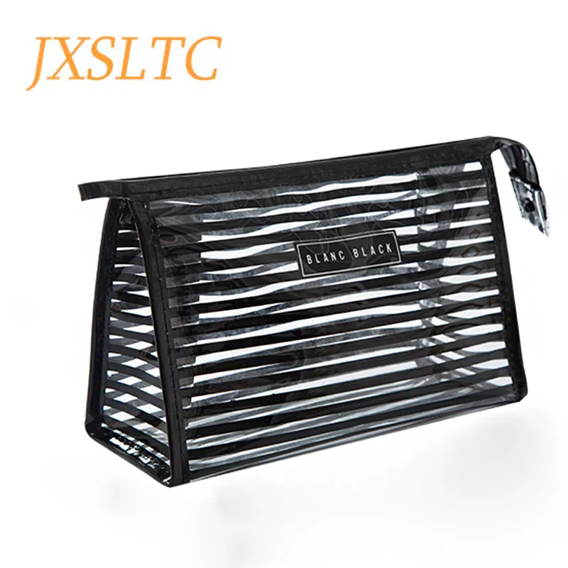 

JXSLTC Fashion Women Waterproof Cosmetic Bag Transparent make up Bag Portable Travel small Makeup Organizer washing Beauty Bags