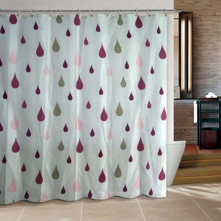 Color raindrop Bathroom Fabric Shower Curtain 180x200cm bath curtain