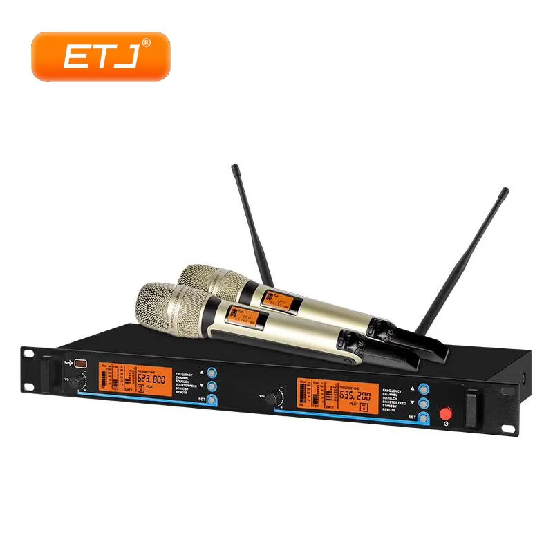 

Free shipping! UHF Wireless Microphone Mic System Dual Channels 2 Handheld Headset Microphone X-1090