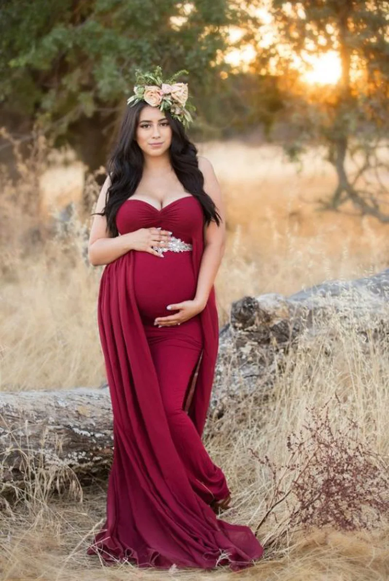 Plus Size Maternity Gown For Photoshoot ...