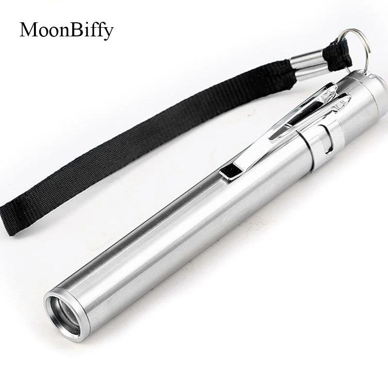 

1Pc Wholesale Dropshipping MOONBIFFY USB Rechargeable LED Flashlight Mini Cree LED Torch XML Design Pen Hanging With Metal Clip