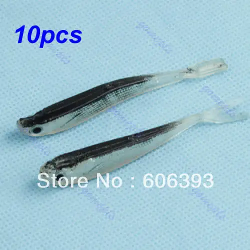 

10Pcs/lot 75mm 2.5g Soft Tiddler Bait Fluke Fish Fishing Lures Saltwater Lure Tackle hot