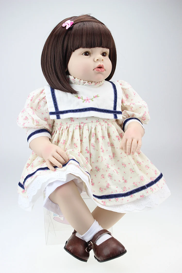 2" 70 см big reborn baby силиконовая кукла Реалистичная 1 год настоящая девочка куклы-принцессы игрушки для детского подарка