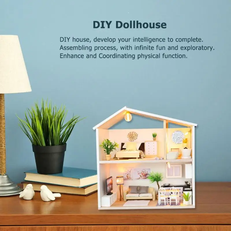 Креативный теплый кукольный дом Миниатюрный Кукольный Домик DIY с мебельной сборкой деревянный дом, игрушки для детей Подарки