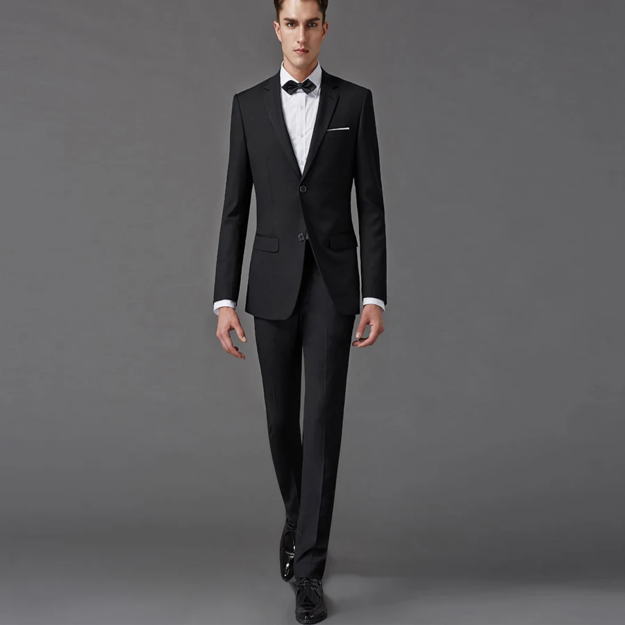 Custom Made Groom Designed Wedding Suit Classic Business Suit Slim Fit for Men Notch Lapel 2 Pieces (Jacket+Pants) Two Buttons Custom Made Groom Designed Wedding Suit Classic Business Suit Slim Fit for Men Notch Lapel 2 Pieces (Jacket+Pants) Two Buttons