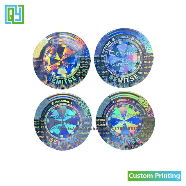 10000pcs 30x30mm Free Shipping Custom 2D 3D Silver Hologram