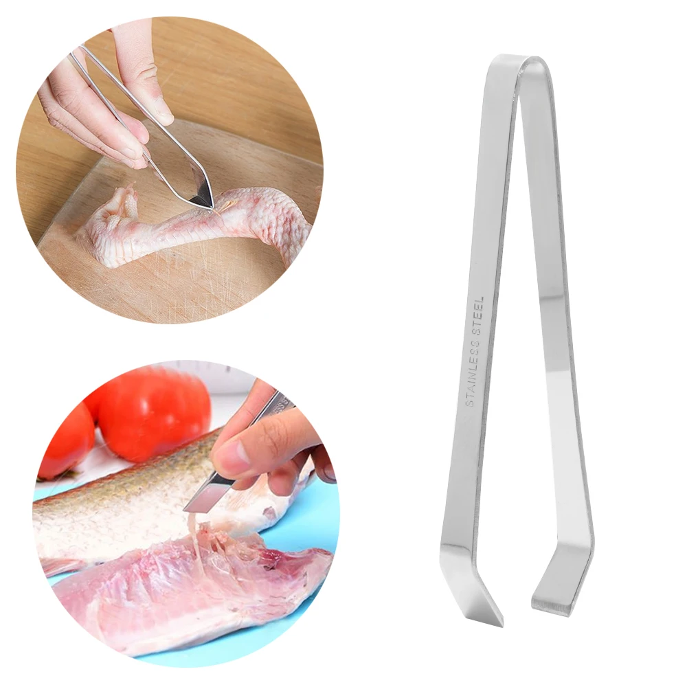 1 PC New Fish Bone Tweezers Stainless Steel Tweezers Remover Puller
